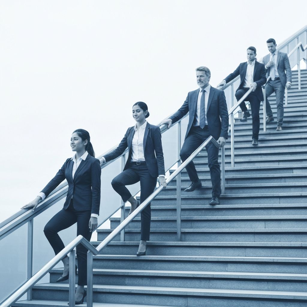 Rozwój kariery i awans zawodowy - wizualizacja sukcesu profesjonalnego